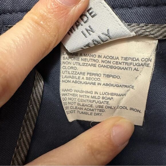 GUNEX for Brunello Cucinelli Blue Chino Pants Sz 6 Cotton Office Preppy Casual - Picture 13 of 15